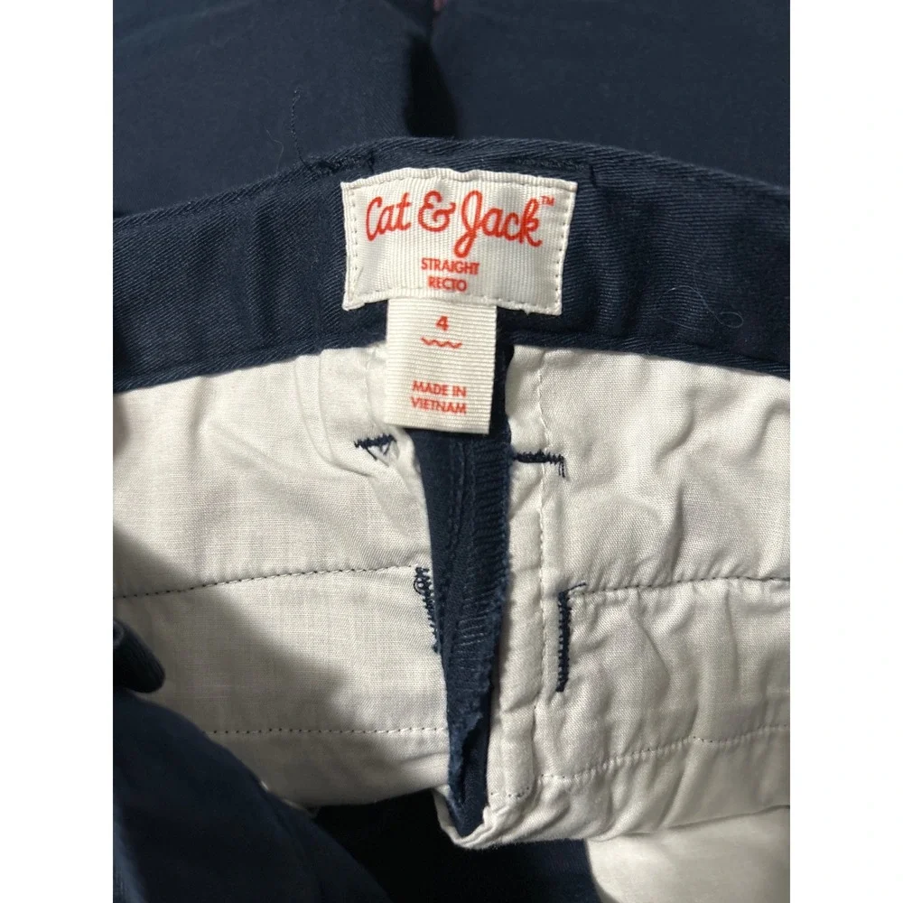 Cat & Jack Navy Blue School‎ Uniform Pants Child's Size 4 Straight Leg NWT